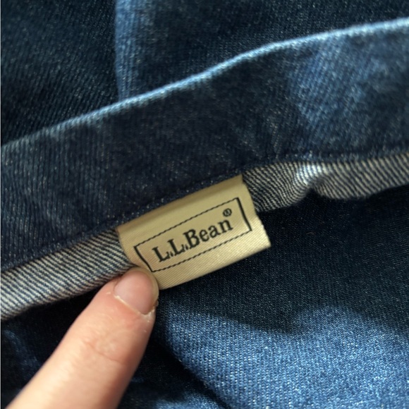 Rare L.L. Bean vintage denim cotton pillow cushion cover sham set of two 24x19 - Picture 2 of 6